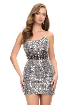 Tiara Mini Dress 11 Tiara Mini Dress -Naked Dresses Store ASHLEYlauren 4757 Silver Tiara Mini Dress