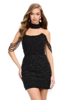 Royal Mini Dress -Naked Dresses Store ASHLEYlauren 4758 Black Royal Mini Dress