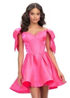 Rose Mini Dress -Naked Dresses Store ASHLEYlauren 4788 Pink Rose Mini Dress