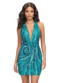 Lara Mini Dress -Naked Dresses Store ASHLEYlauren 4791 Jade Lara Mini Dress