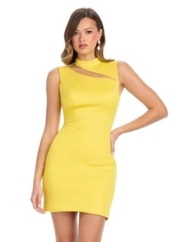 Dolly Mini Dress -Naked Dresses Store ASHLEYlauren 4798 Yellow Dolly Mini Dress