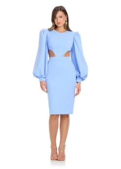 Katiya Midi Dress -Naked Dresses Store ASHLEYlauren 4811 Light Blue Katiya Midi Dress