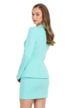 Lavra Two Piece Suit -Naked Dresses Store ASHLEYlauren 4812 Aqua Lavra Two Piece Suit. Back