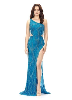 Indie Gown -Naked Dresses Store ASHLEYlauren Aqua 11280 Indie Gown