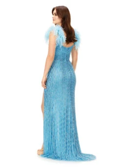 Haven Gown 22 Haven Gown -Naked Dresses Store ASHLEYlauren Aqua 11367 Haven Evening Gown. Back
