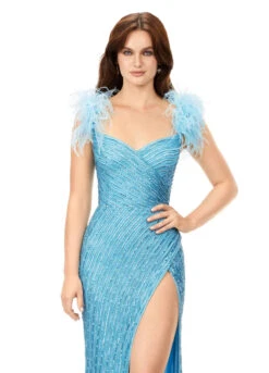 Haven Gown 23 Haven Gown -Naked Dresses Store ASHLEYlauren Aqua 11367 Haven Evening Gown. Close Up