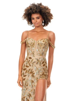 Blakely Gown -Naked Dresses Store ASHLEYlauren Gold 11365 Blakely Evening Gown