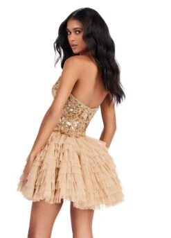 Amaria Mini Dress -Naked Dresses Store ASHLEYlauren Gold 4671 Mini Dress. Back