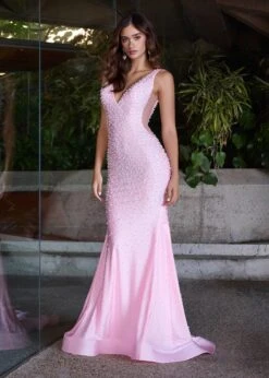 Misha Gown -Naked Dresses Store ASHLEYlauren Ice Pink 112030 Misha Evening Gown