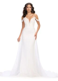 Amethyst Gown -Naked Dresses Store ASHLEYlauren Ivory 11767 Amethyst Evening Gown