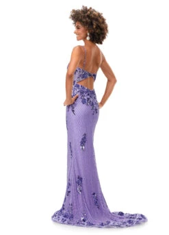 Audrina Gown -Naked Dresses Store ASHLEYlauren Lilac 11362 Audrina Evening Gown. Back