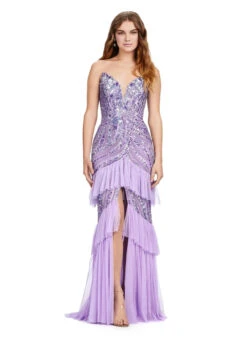 Tabitha Gown -Naked Dresses Store ASHLEYlauren Lilac 11438 Tabitha Evening Gown