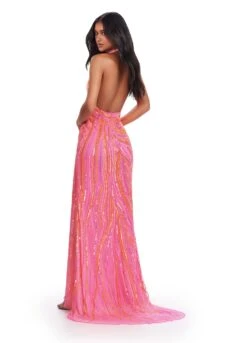 Afina Gown -Naked Dresses Store ASHLEYlauren Pink 11670 Afina Gown. Back