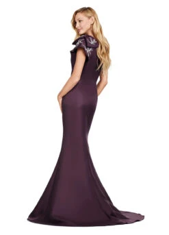 Kiara Gown -Naked Dresses Store ASHLEYlauren Purple 11415 Kiara Evening Gown. Back