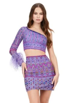 Charlotte Two Piece Mini Dress -Naked Dresses Store ASHLEYlauren Purple 4597 Charlotte Two Piece Mini Dress