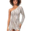 Bijou Mini Dress -Naked Dresses Store ASHLEYlauren Silver 4563 Bijou Mini Dress