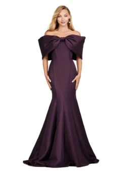 Blossom Gown -Naked Dresses Store ASHLEYlauren Wine 11413 Blossom Evening Gown