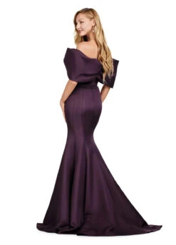 Blossom Gown -Naked Dresses Store ASHLEYlauren Wine 11413 Blossom Evening Gown. Back