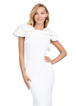 Kiara Gown -Naked Dresses Store ASHLEYlauren white 11415 Kiara Evening Gown. Close Up