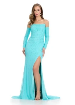 Dana Gown -Naked Dresses Store Aqua ASHLEYlauren 11862 Dana Evening Gown