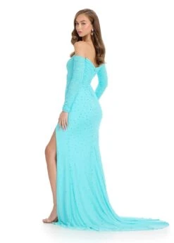 Dana Gown -Naked Dresses Store Aqua ASHLEYlauren 11862 Dana Evening Gown. Back