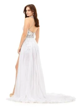 Liora Romper -Naked Dresses Store Back view. Ivory ASHLEYlauren Liora Romper 11354