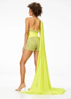 Zarina Romper -Naked Dresses Store Back view Yellow ASHLEYlauren Zarina Romper 11228