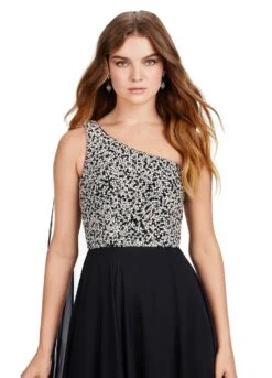 Gigou Gown -Naked Dresses Store Black ASHLEYlauren 11482 Gigou Gown. Close Up