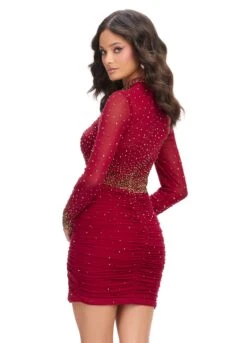 Khloe Mini Dress -Naked Dresses Store Burgundy ASHLEYlauren 4736 Khloe Mini Dress Back