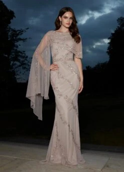 Maelis Gown 18 Maelis Gown -Naked Dresses Store Editorial Marble ASHLEYlauren Maelis Gown 11213 Hand Beaded Evening Dress with Asymmetrical Overlay