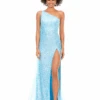 Miron Gown -Naked Dresses Store Front ASHLEYlauren 11371 Aqua Miron Evening Gown