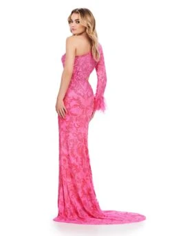 Gia Gown -Naked Dresses Store Hot Pink ASHLEYlauren 11649 Gia Evening Gown. Back