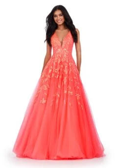 Missy Gown 8 Missy Gown -Naked Dresses Store NeonCoral ASHLEYlauren 11470 Missy Evening Gown