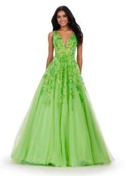 Missy Gown 10 Missy Gown -Naked Dresses Store NeonGreen ASHLEYlauren 11470 Missy Evening Gown