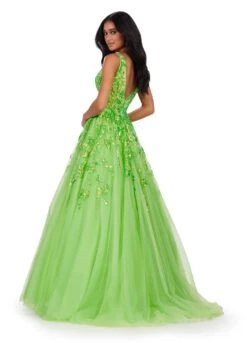 Missy Gown 11 Missy Gown -Naked Dresses Store NeonGreen ASHLEYlauren 11470 Missy Evening Gown. Back