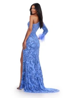 Gia Gown -Naked Dresses Store Periwinkle ASHLEYlauren 11649 Gia Evening Gown. Back