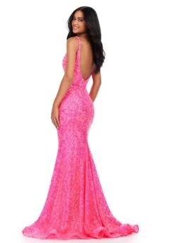 Olessia Gown -Naked Dresses Store Pink ASHLEYlauren 11466 Olessia Evening Gown. Back
