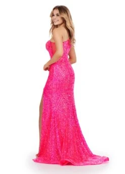 Allegra Gown -Naked Dresses Store Pink ASHLEYlauren 11471 Allegra Evening Gown. Back