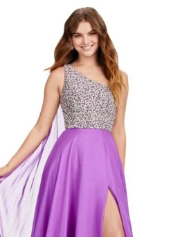 Gigou Gown -Naked Dresses Store Purple ASHLEYlauren 11482 Gigou Gown. Close Up
