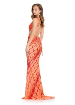 Francheska Gown -Naked Dresses Store RedCoral ASHLEYlauren 11810 Francheska Gown. Back