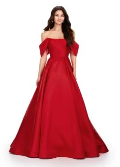 Mystic Gown -Naked Dresses Store Red ASHLEYlauren 11544 elegant Mikado ball gown