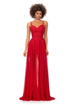 Odessa Romper -Naked Dresses Store Red ASHLEYlauren Odessa Romper 11333 Front