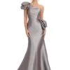 Milan Gown -Naked Dresses Store Silver ASHLEYlauren 11722 Elegant One Shoulder Fitted Mermaid Gown