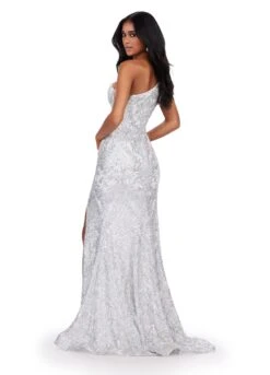 Allegra Gown -Naked Dresses Store Silver Ivory ASHLEYlauren 11471 Allegra Evening Gown. Back