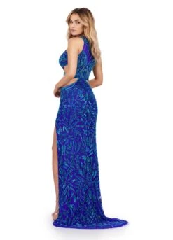 Layla Gown -Naked Dresses Store TurquoiseRoyal ASHLEYlauren 11501 Layla Gown Back