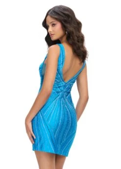 Amara Mini Dress -Naked Dresses Store Turquoise ASHLEYlauren 4723 Amara Mini Dress.Back