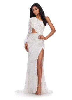 Gia Gown -Naked Dresses Store White ASHLEYlauren 11649 Gia Evening Gown